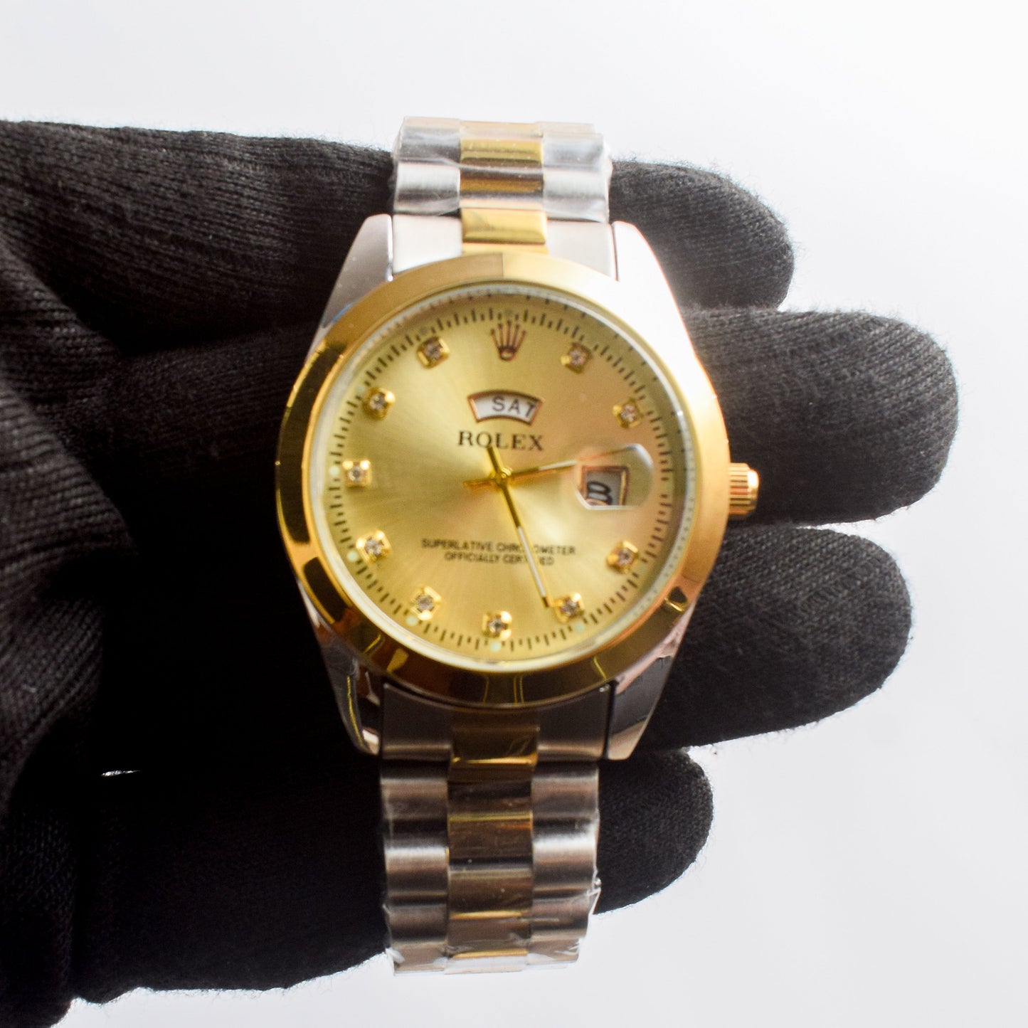 Rolex Oyster Perpetual, Two Tone Watch Date and Day Active