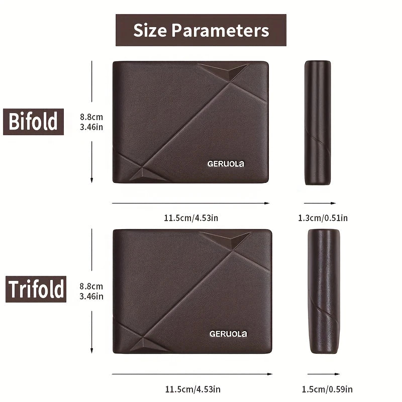 Elegant PU Leather Large Capacity Slim Design Wallet