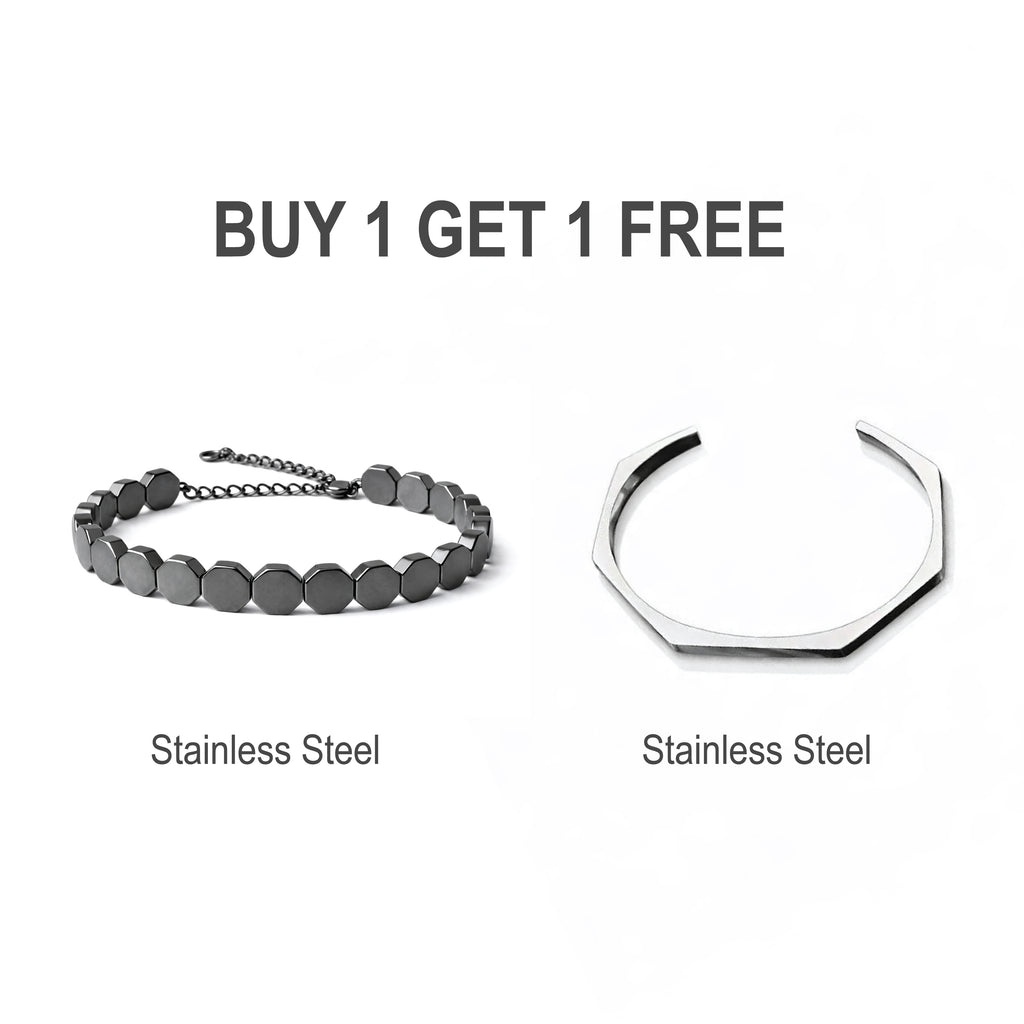 Metallic Octalink + Hexa Bracelet