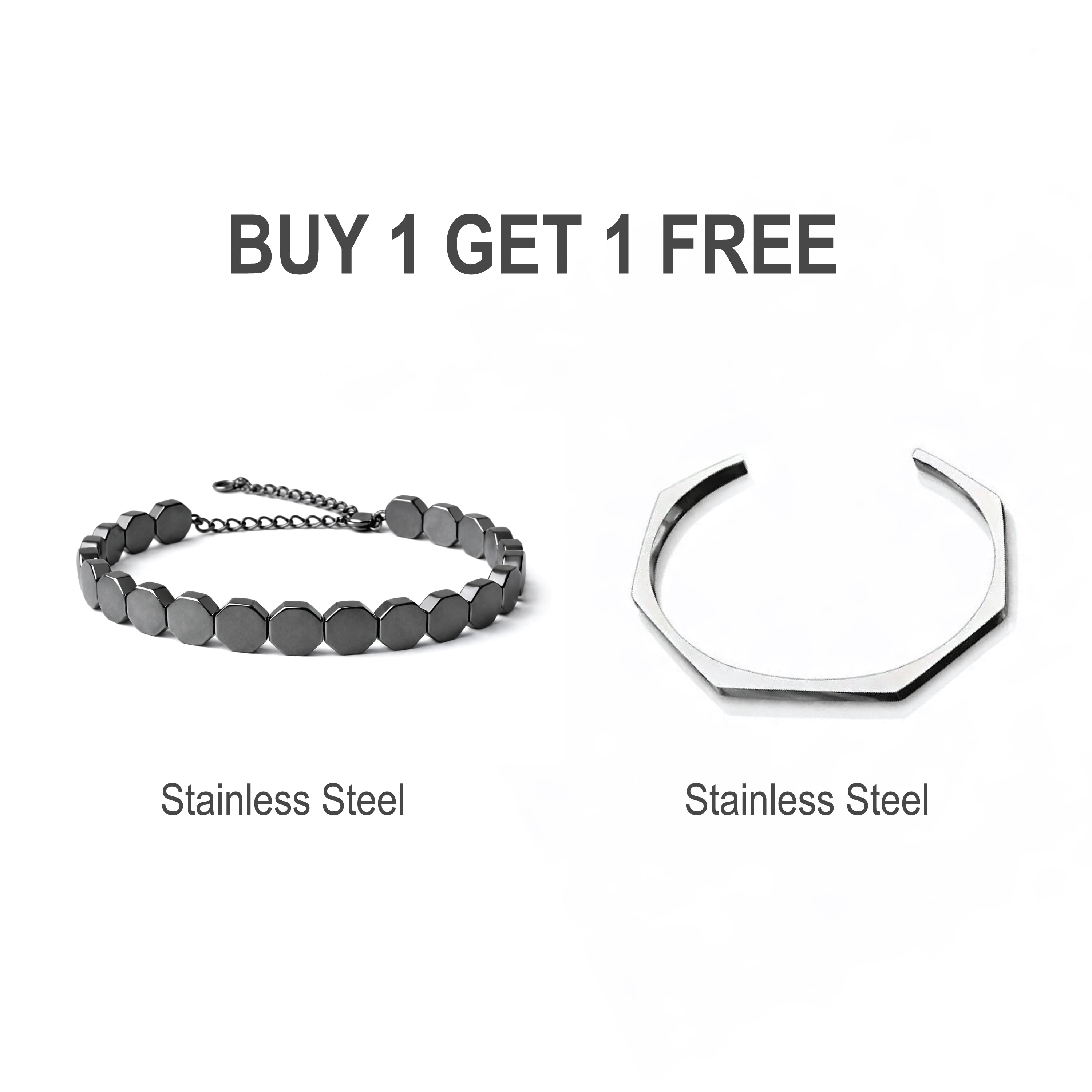 Metallic Octalink + Hexa Bracelet