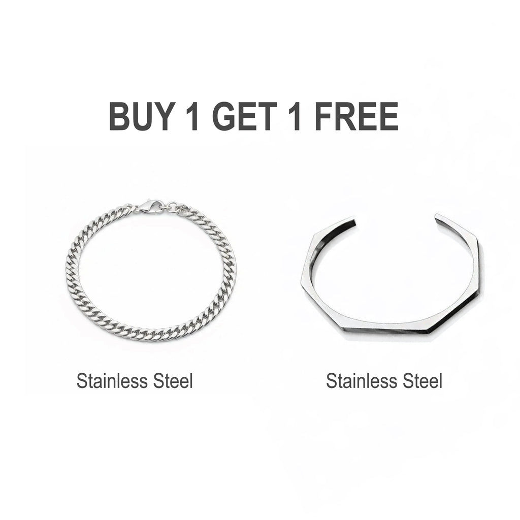 Cuban Chain + Hexa Bracelet
