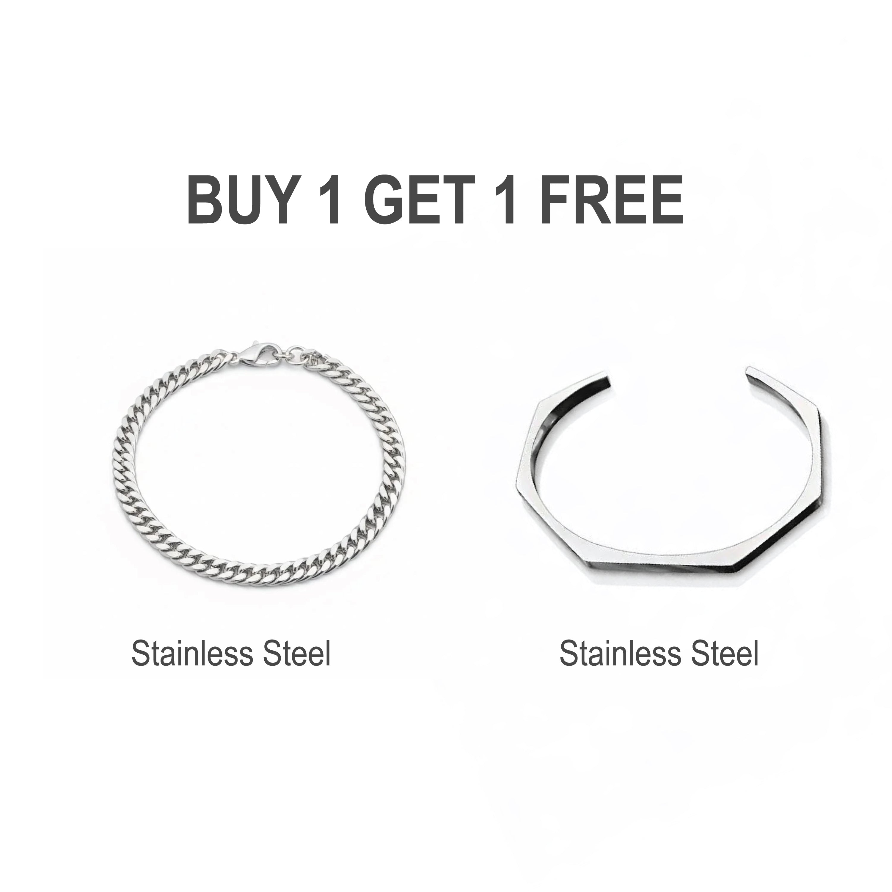 Cuban Chain + Hexa Bracelet