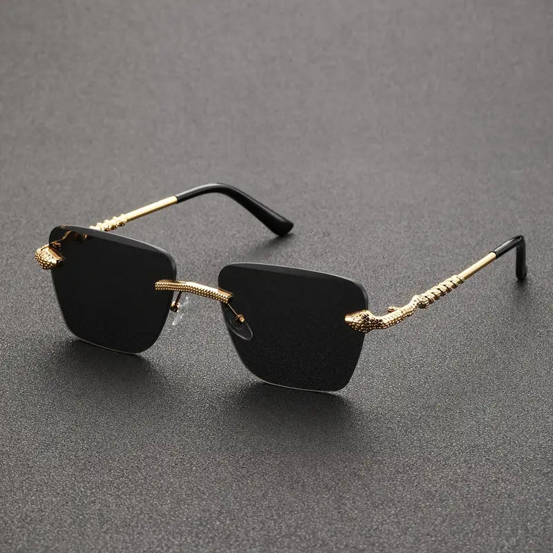 Men's Fashion Cut Edge Alloy Glasses With Snake-like Temples
