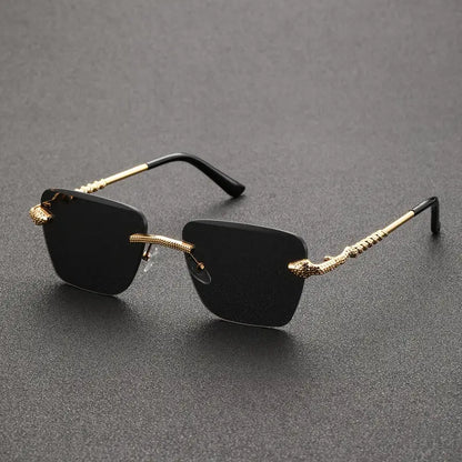 Men's Fashion Cut Edge Alloy Glasses With Snake-like Temples