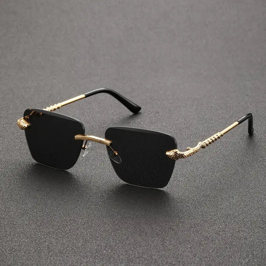 Men's Fashion Cut Edge Alloy Glasses With Snake-like Temples