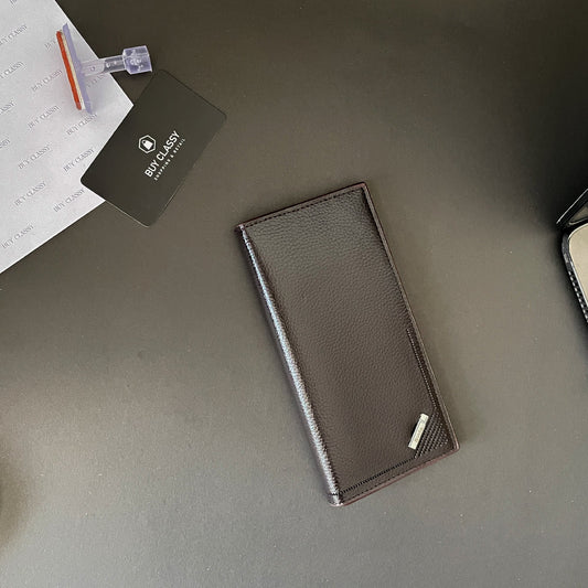 remium Genuine Leather Long Wallet for Men