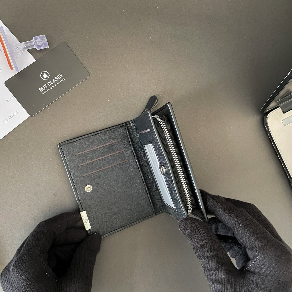 Balebaily Short Zipper High Quality Pu Leather Wallet Coin Purse