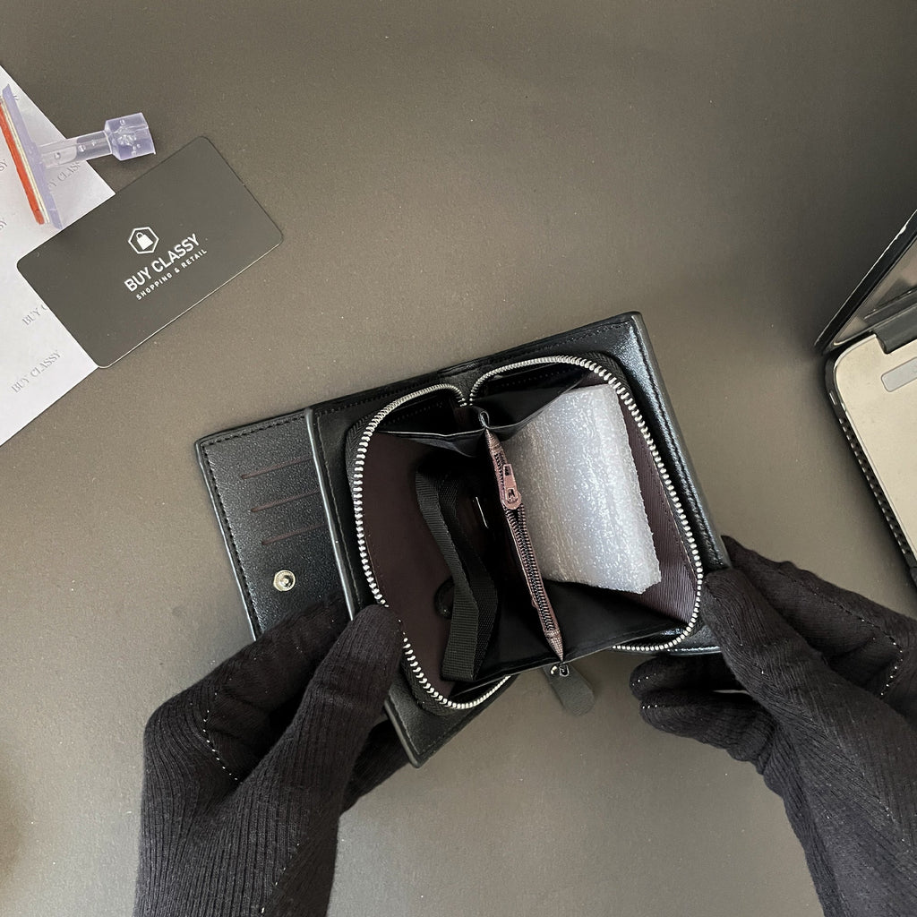 Balebaily Short Zipper High Quality Pu Leather Wallet Coin Purse