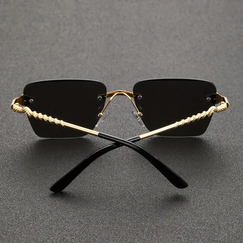 Men's Fashion Cut Edge Alloy Glasses With Snake-like Temples