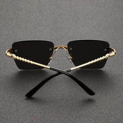 Men's Fashion Cut Edge Alloy Glasses With Snake-like Temples