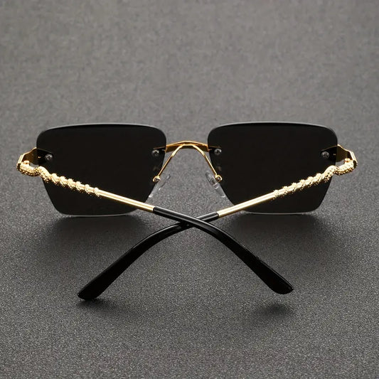 Men's Fashion Cut Edge Alloy Glasses With Snake-like Temples
