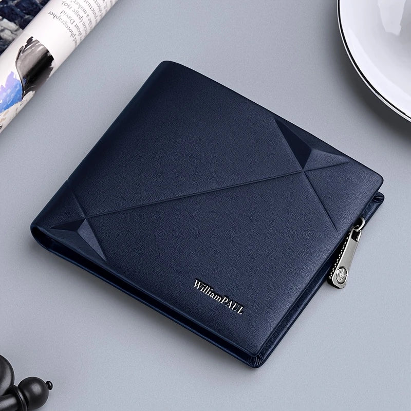 Top Layer Cowhide Vintage Wallet] Men's Vintage Lightweight Wallet Classic Business