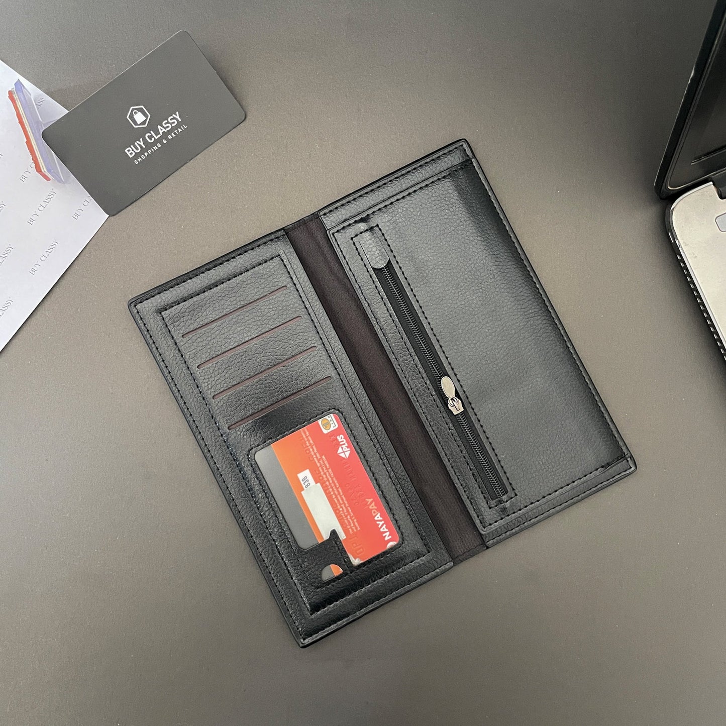 Men's Three-Layer Wallet with Large Capacity and Multi-functional Design