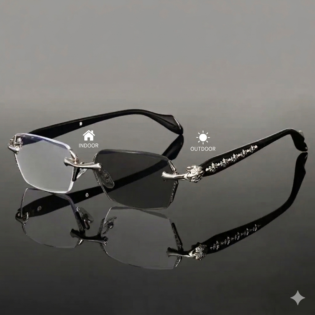 Rimless Photochromic Anti
Radiation Glasses