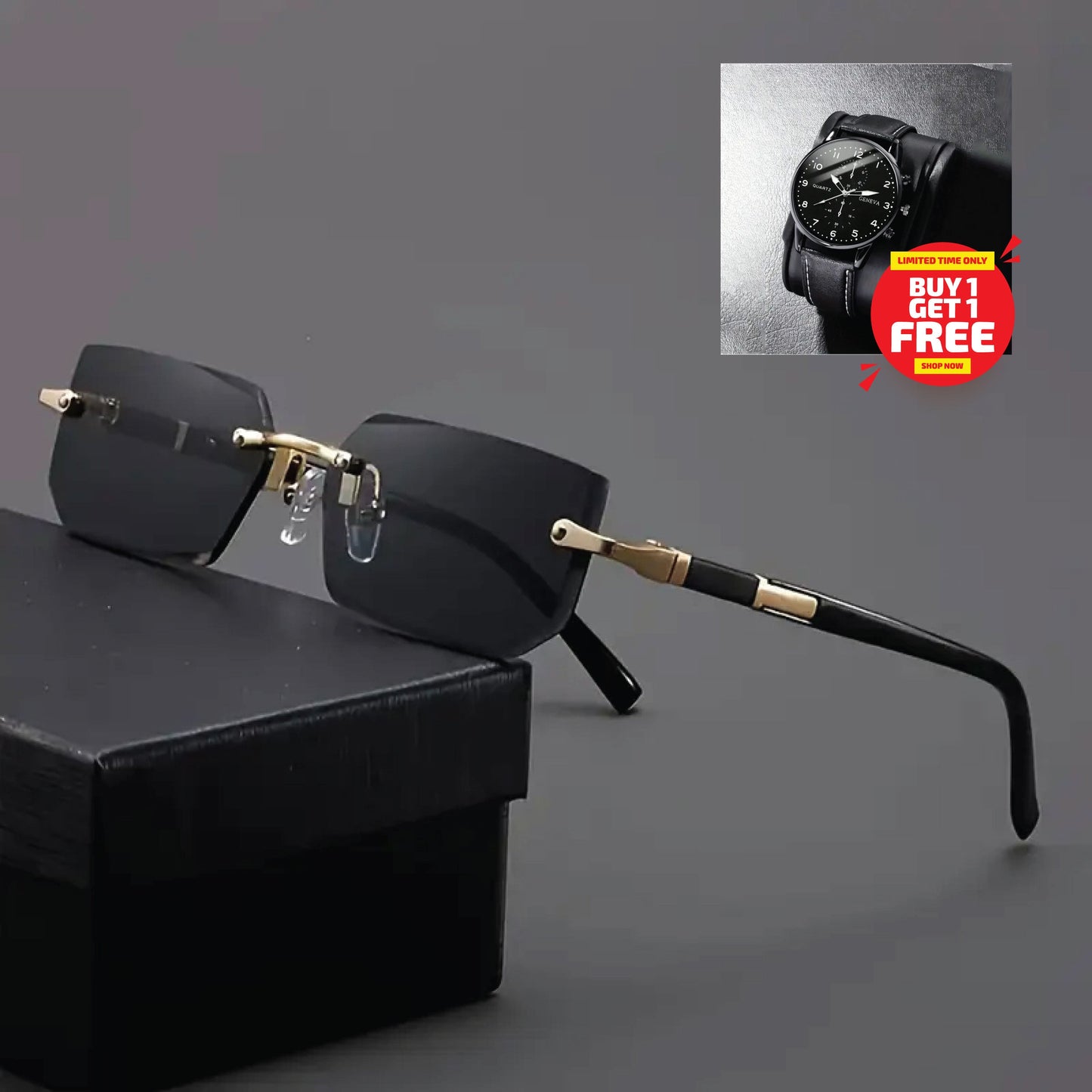 Fashion Square Frameless Glasses