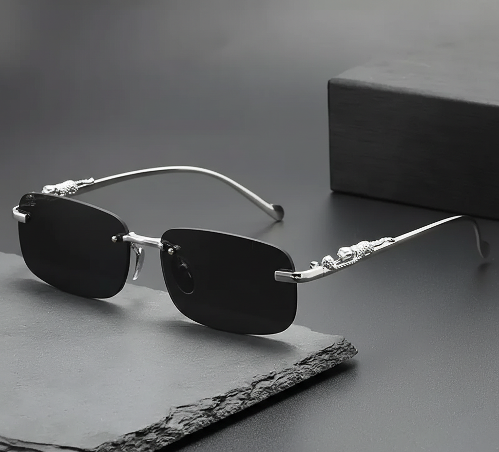 Luxury Retro Gradient Leopard Head Fashion Glasses for Men