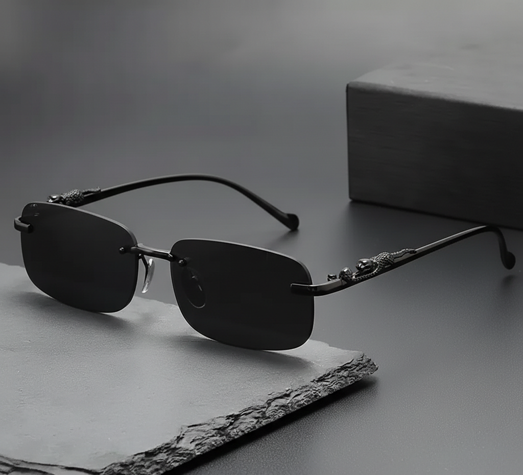 Luxury Retro Gradient Leopard Head Fashion Glasses for Men