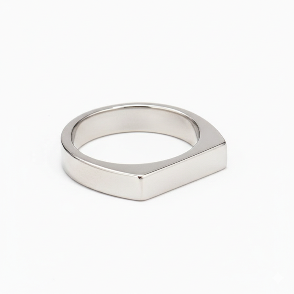 Rope Silver + Silver Greek Ring