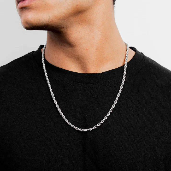 Rope Neck Chain Silver