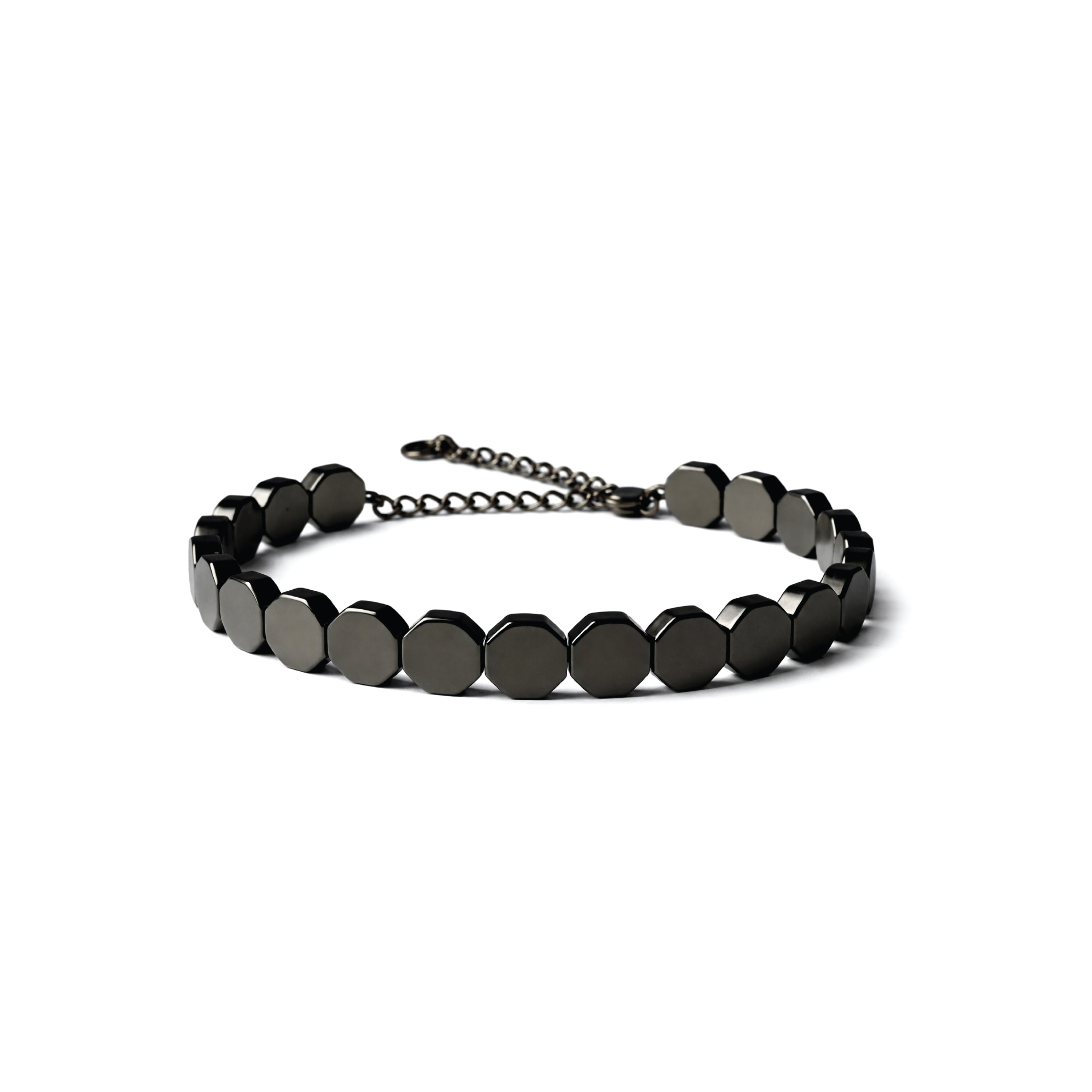 Metallic Octalink Bracelet (Black)