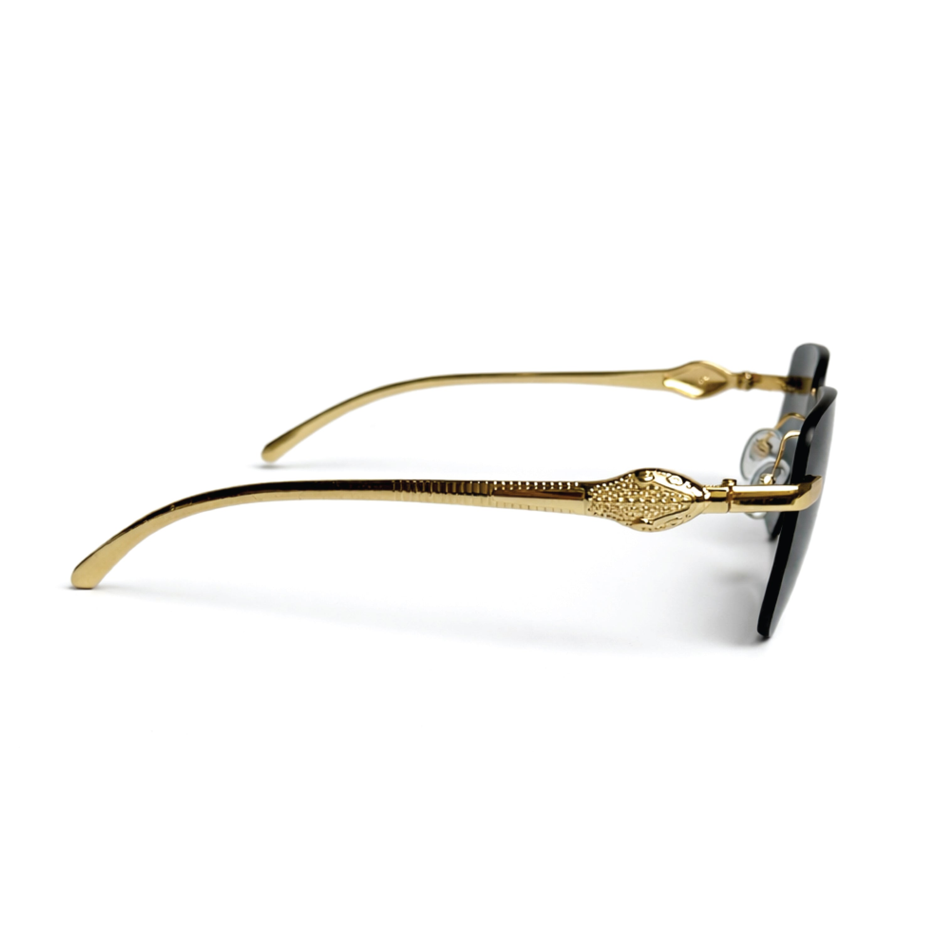 Vintage Style Rimless Glasses for Men, TAC Lens, Iron Alloy Frame