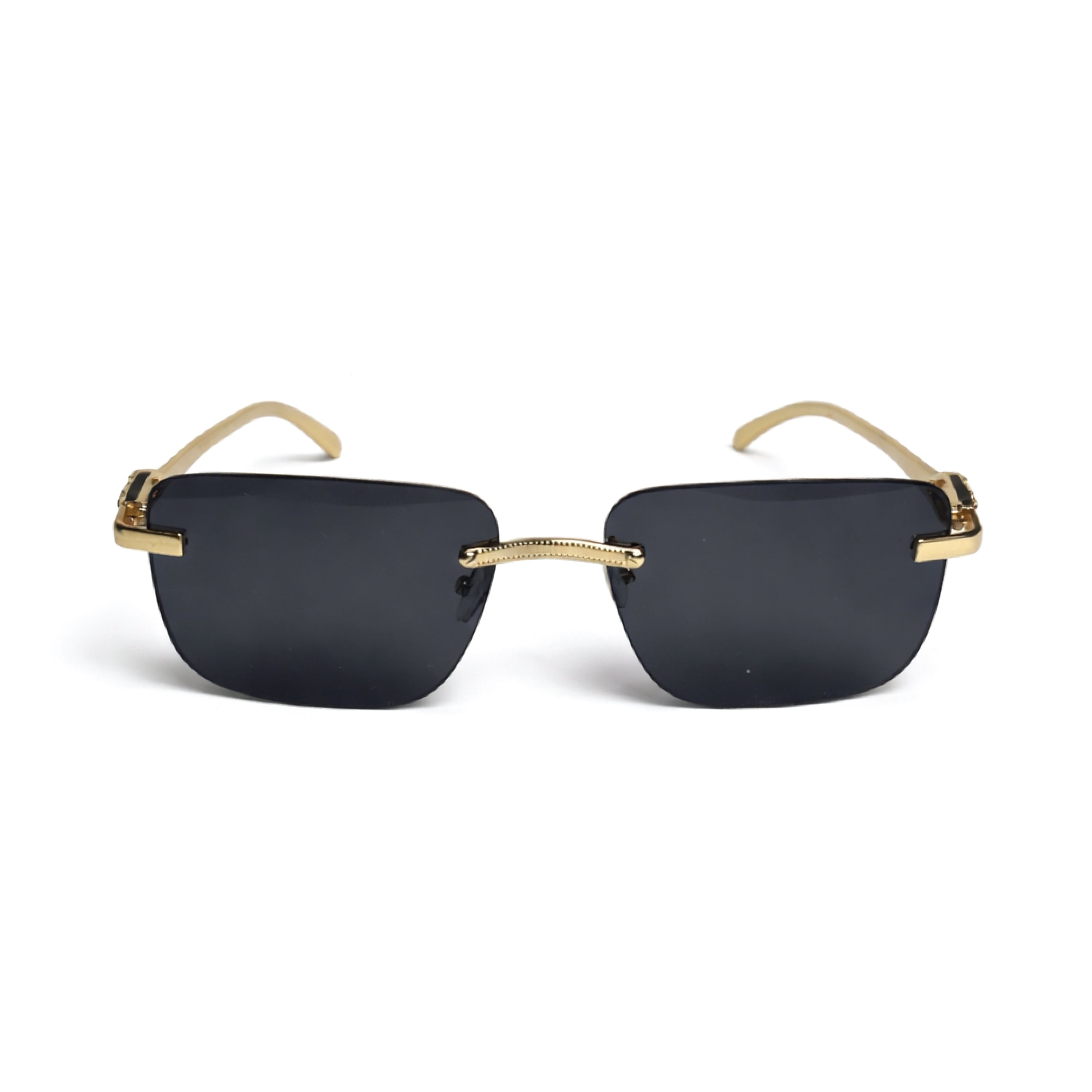 Vintage Style Rimless Glasses for Men, TAC Lens, Iron Alloy Frame