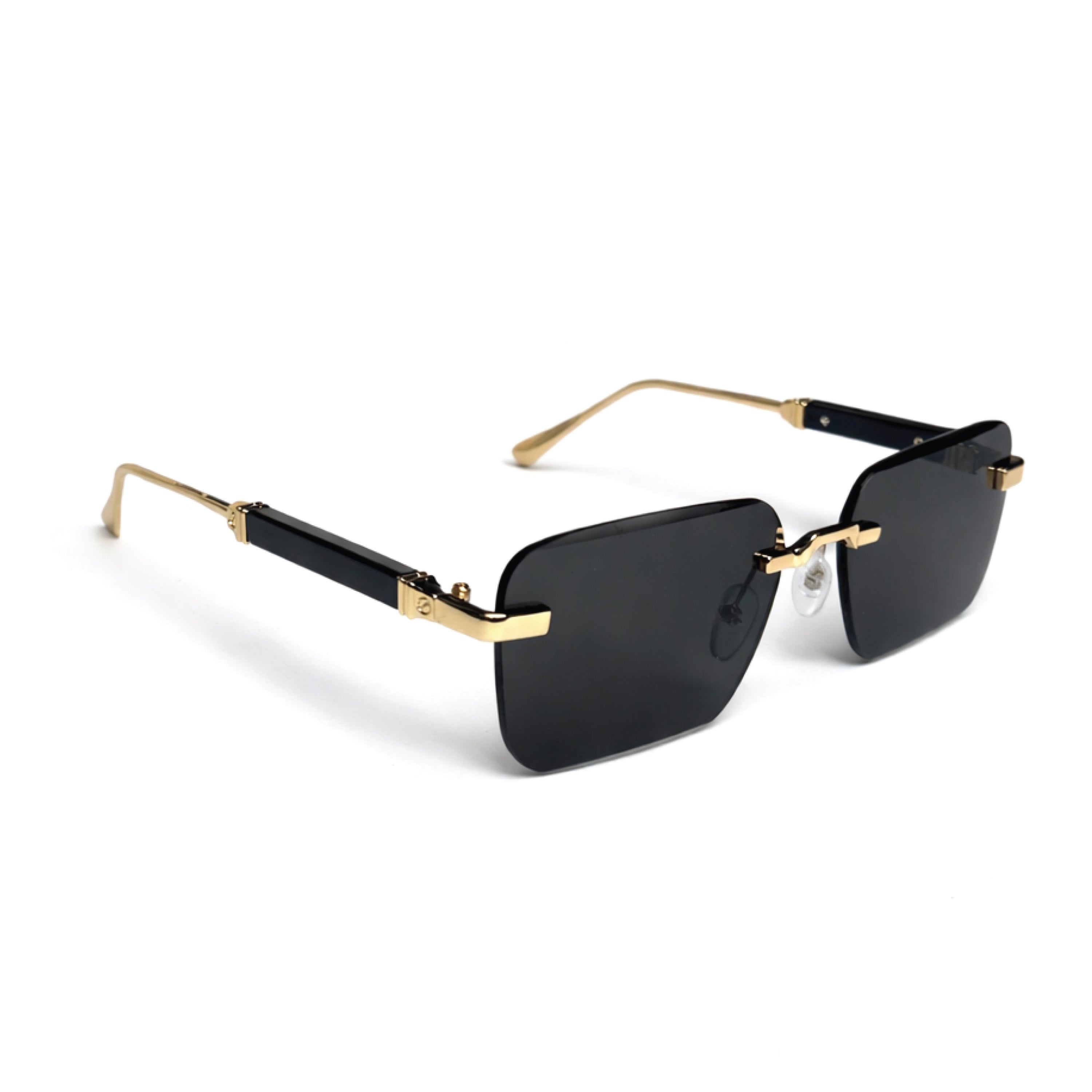 Elegant Unisex Gradient Frameless Fashion Glasses - Stylish Dark Lenses