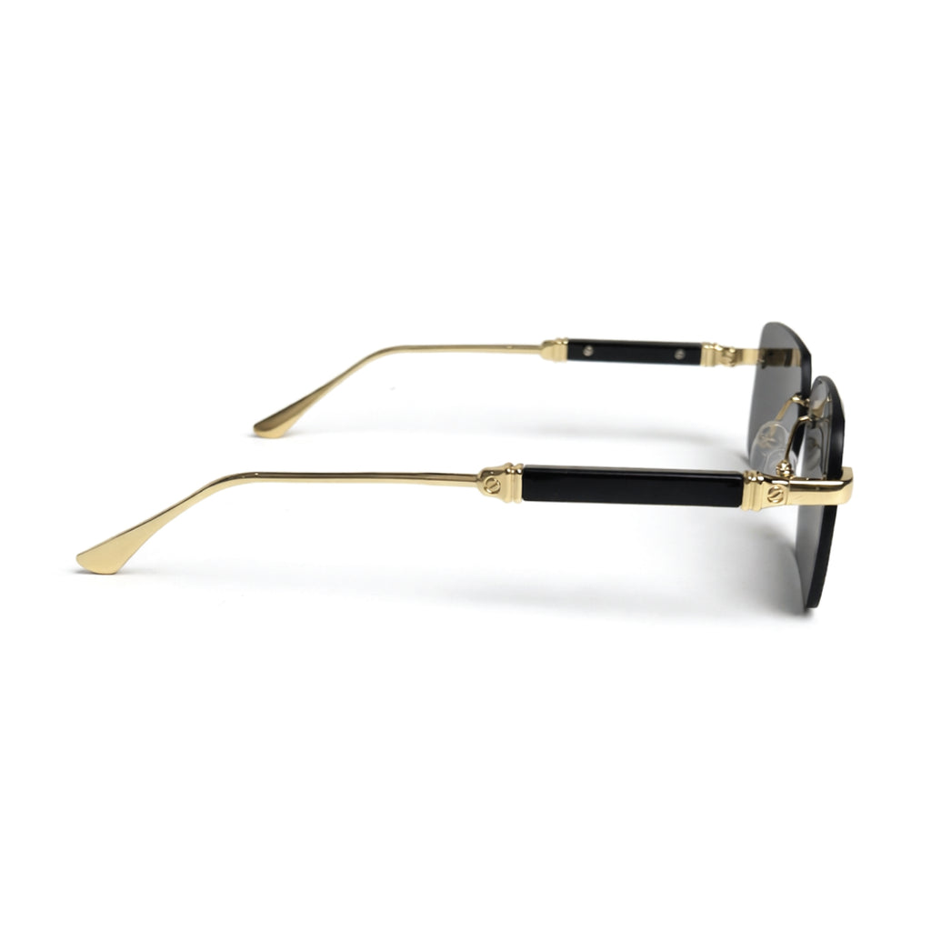 Elegant Unisex Gradient Frameless Fashion Glasses - Stylish Dark Lenses