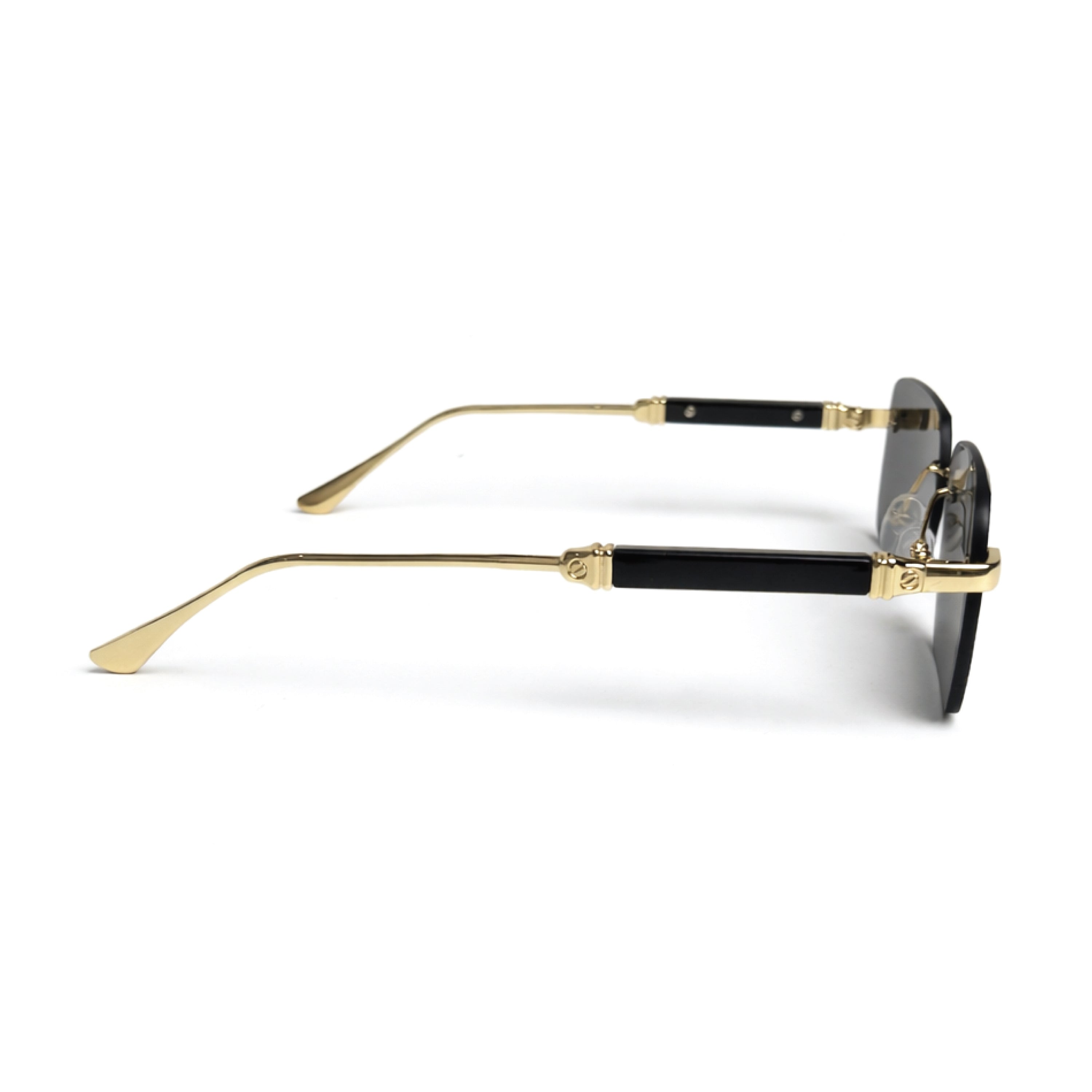 Elegant Unisex Gradient Frameless Fashion Glasses - Stylish Dark Lenses