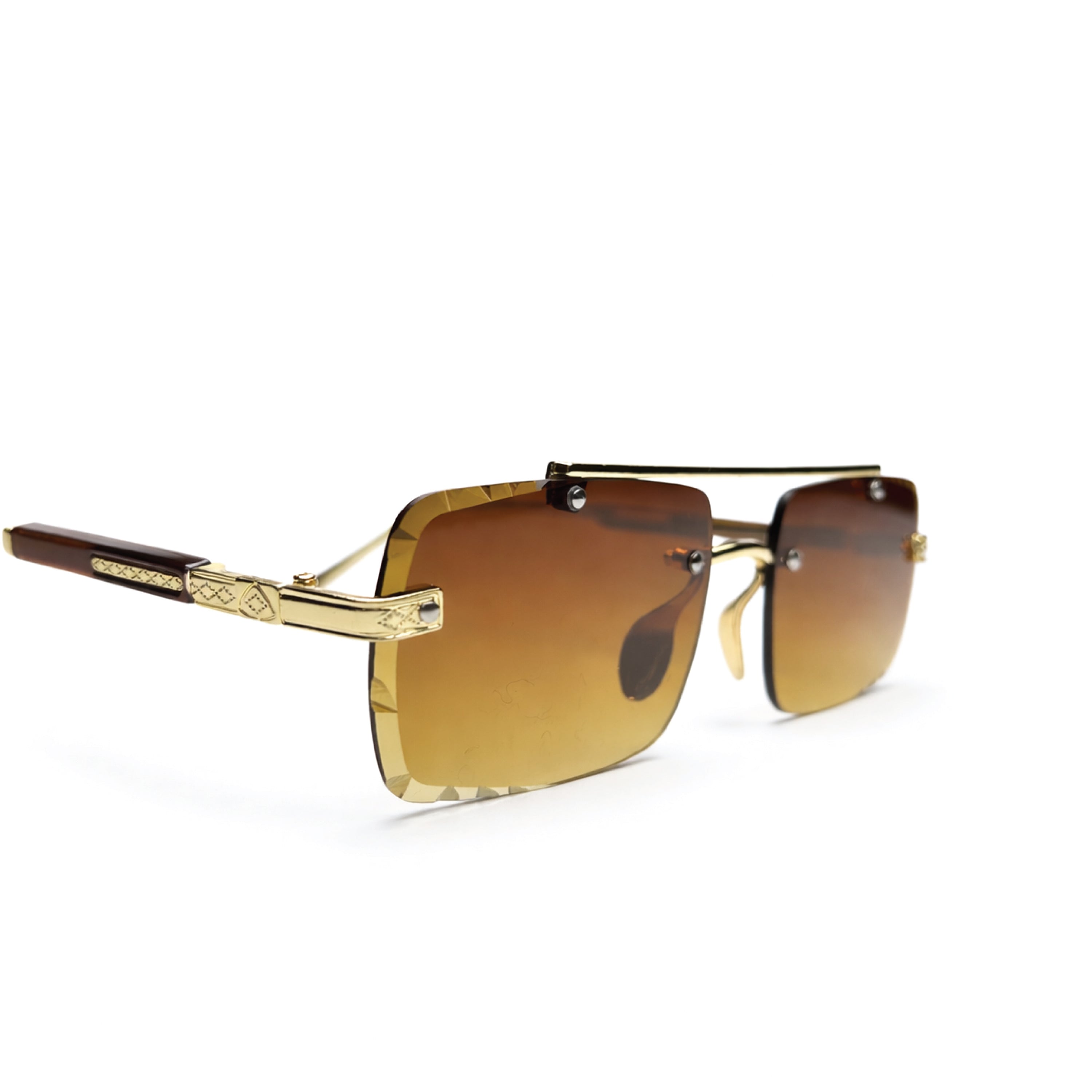 EdgeCraft Dual-Bridge Rimless Sunglasses