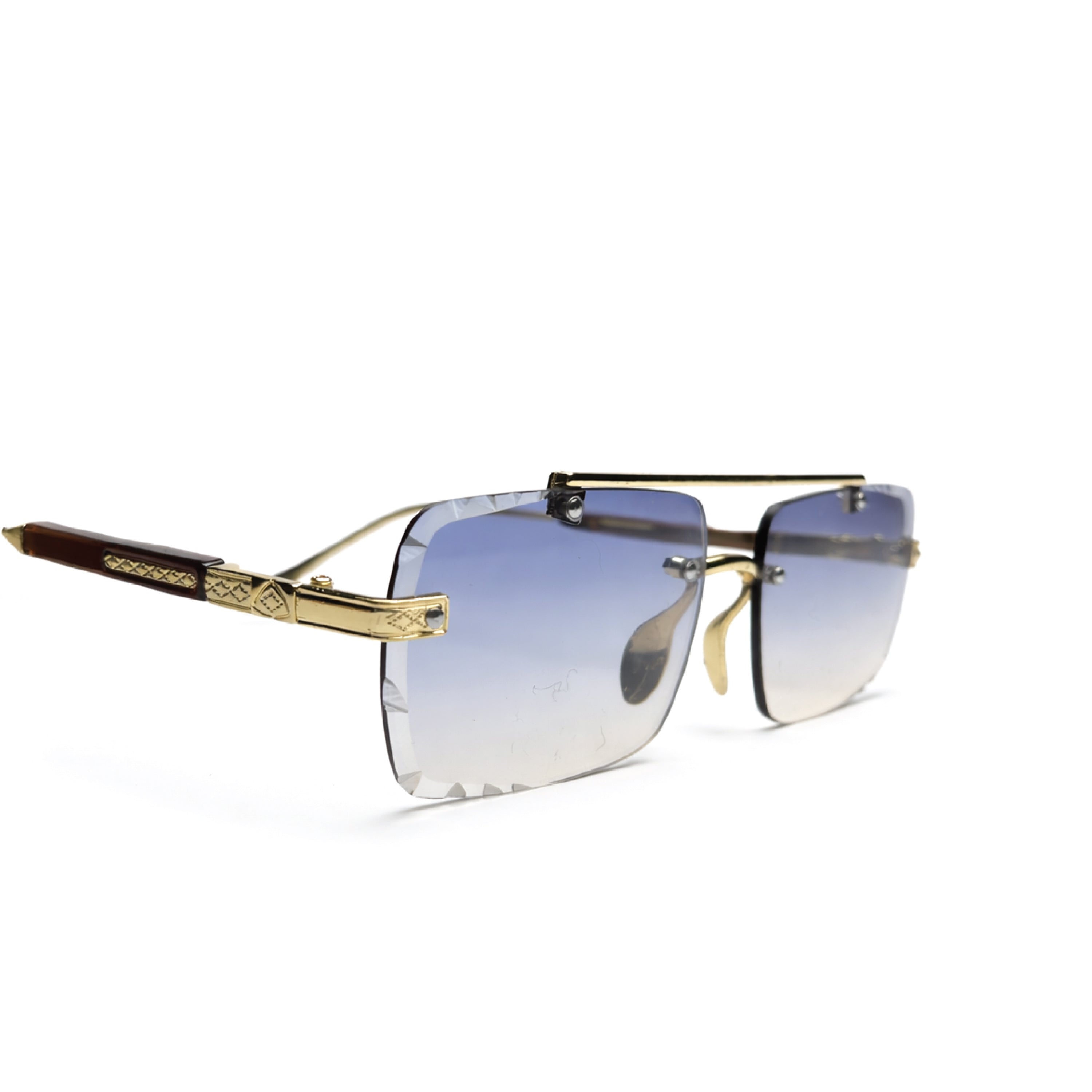 EdgeCraft Dual-Bridge Rimless Sunglasses