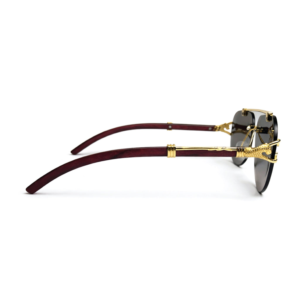 Retro Double Bridges Rimless Square sunglasses