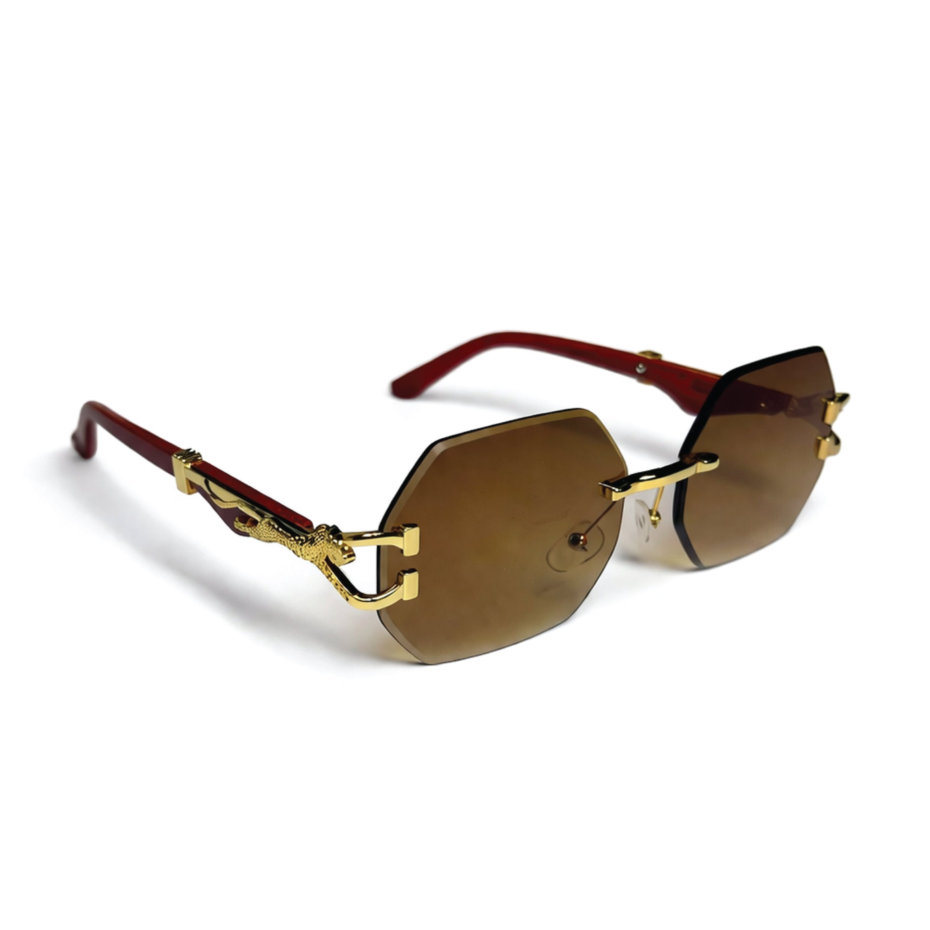 Men's Vintage Fashion Glasses with -Glare & Wood Grain Frame