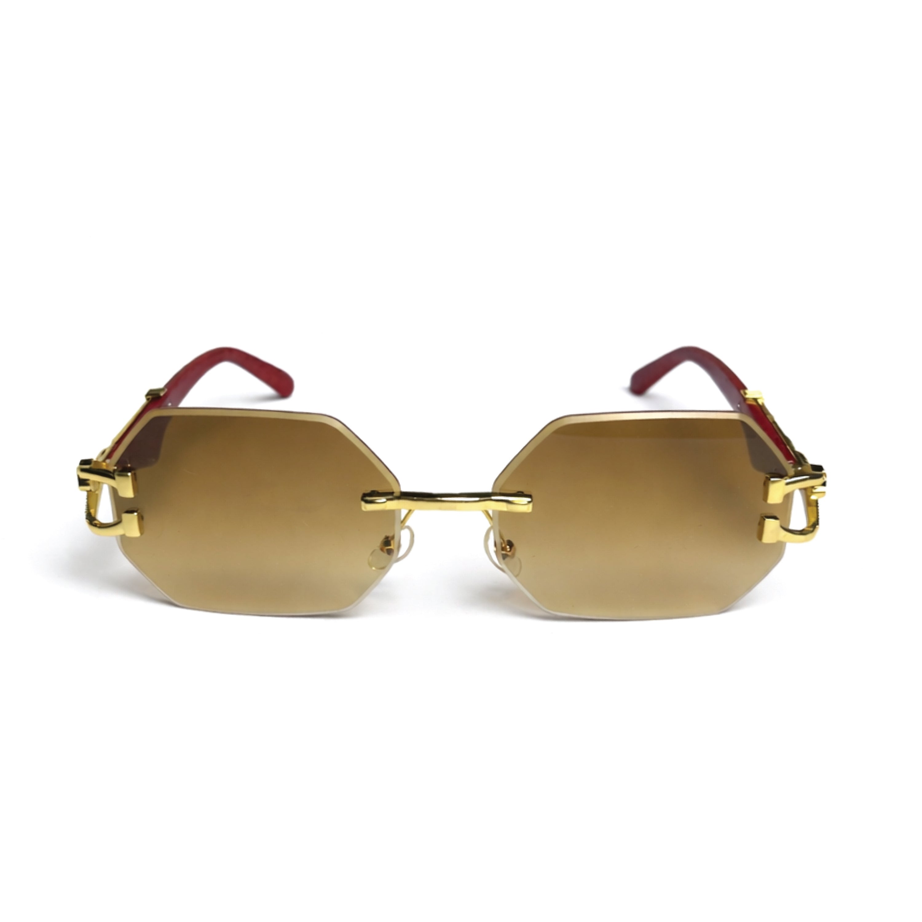 Men's Vintage Fashion Glasses with -Glare & Wood Grain Frame