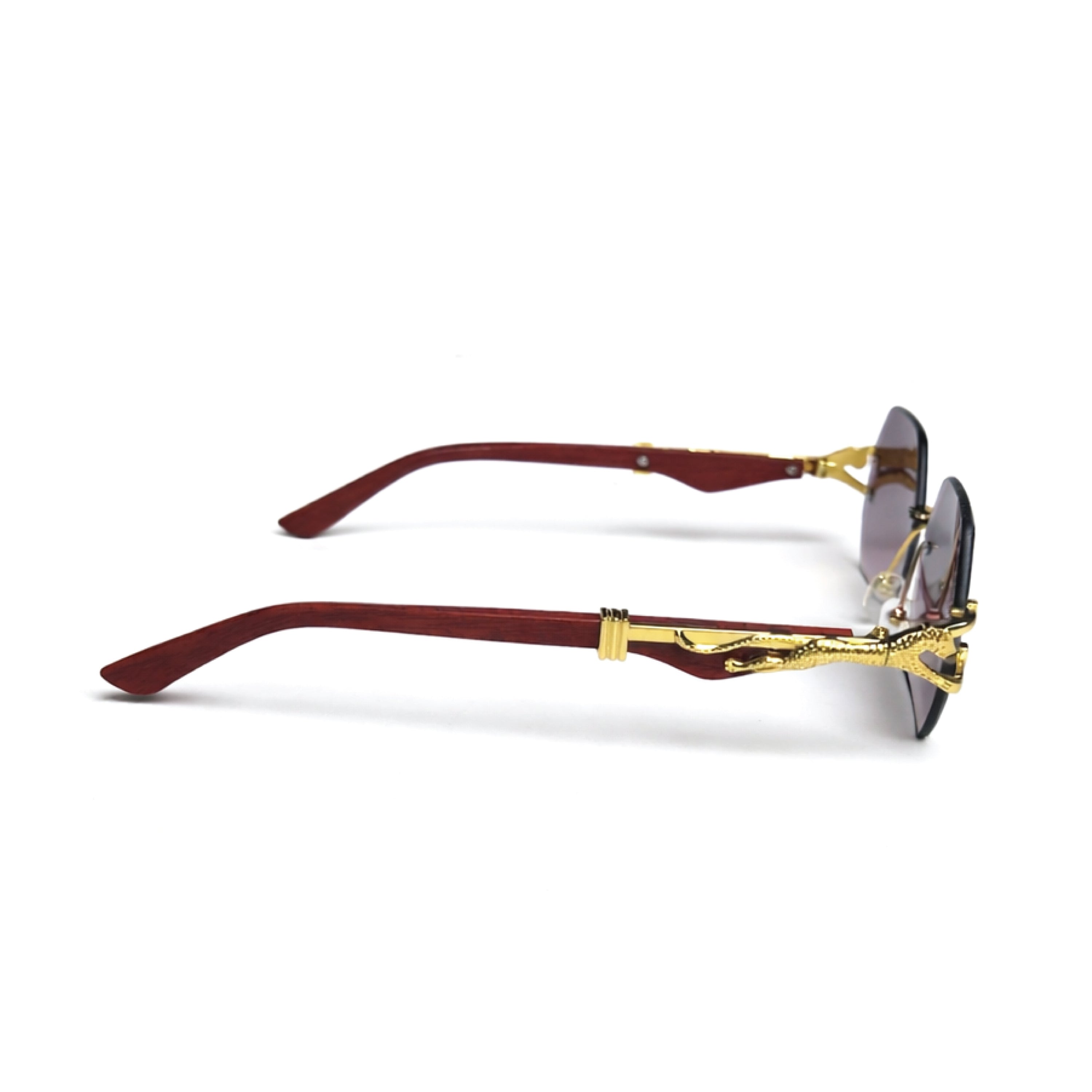 Men's Vintage Fashion Glasses with -Glare & Wood Grain Frame