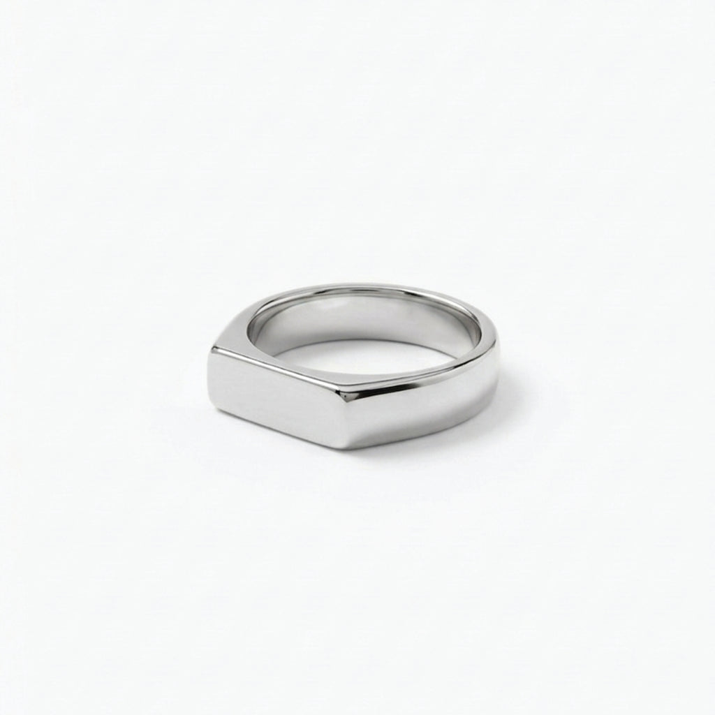 Hexa Bracelet Silver + Silver Greek ring