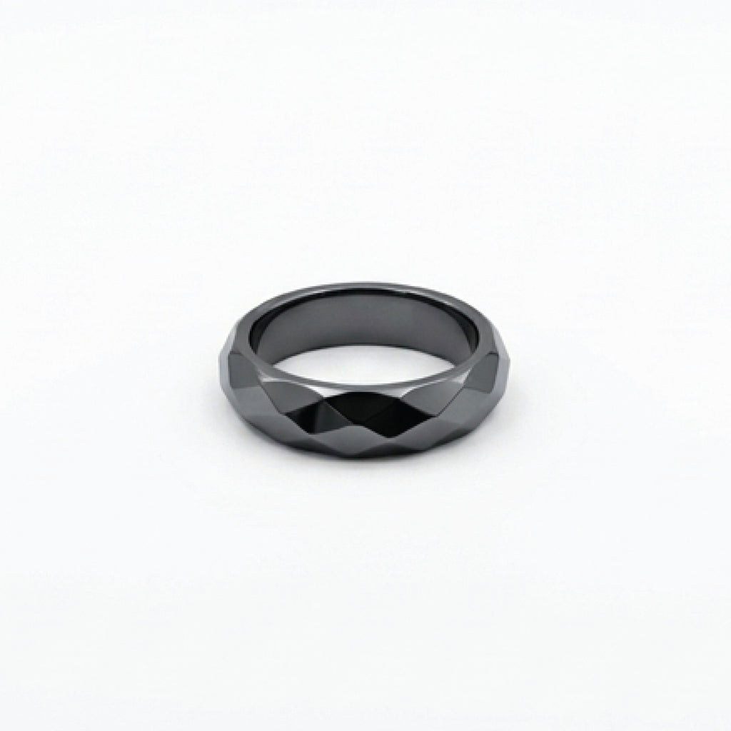 Black Hematite Magnetic Ring