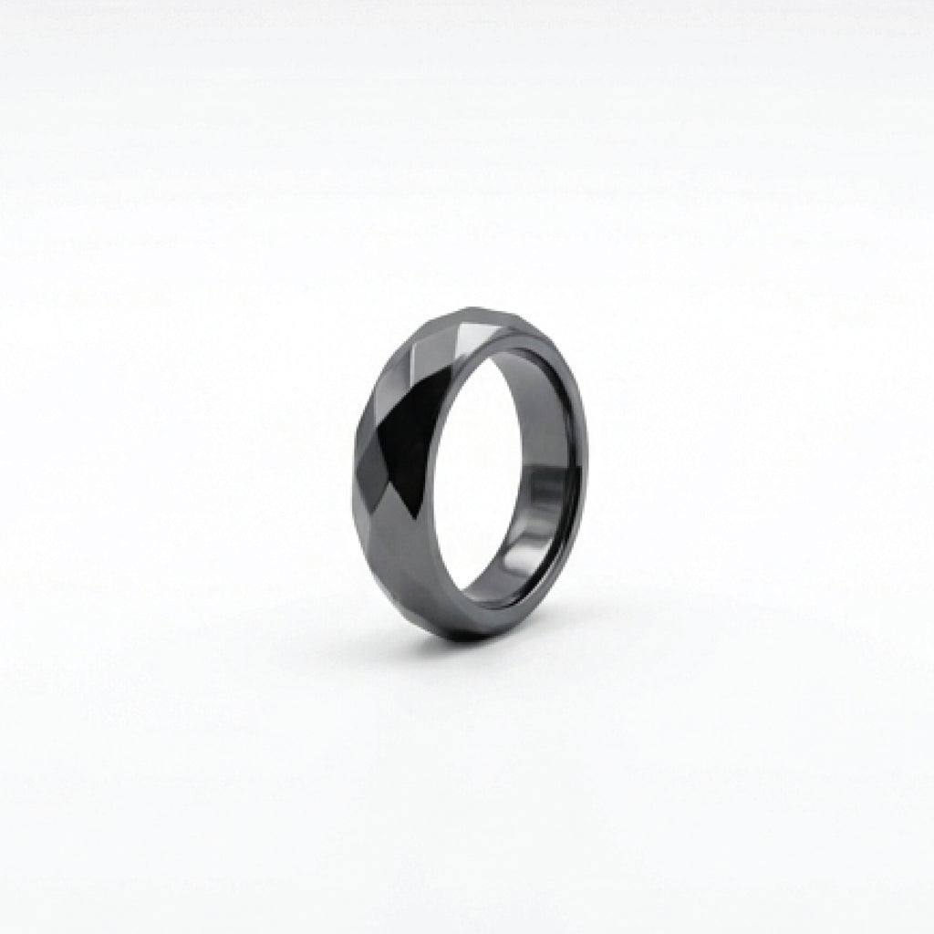Black Hematite Magnetic Ring