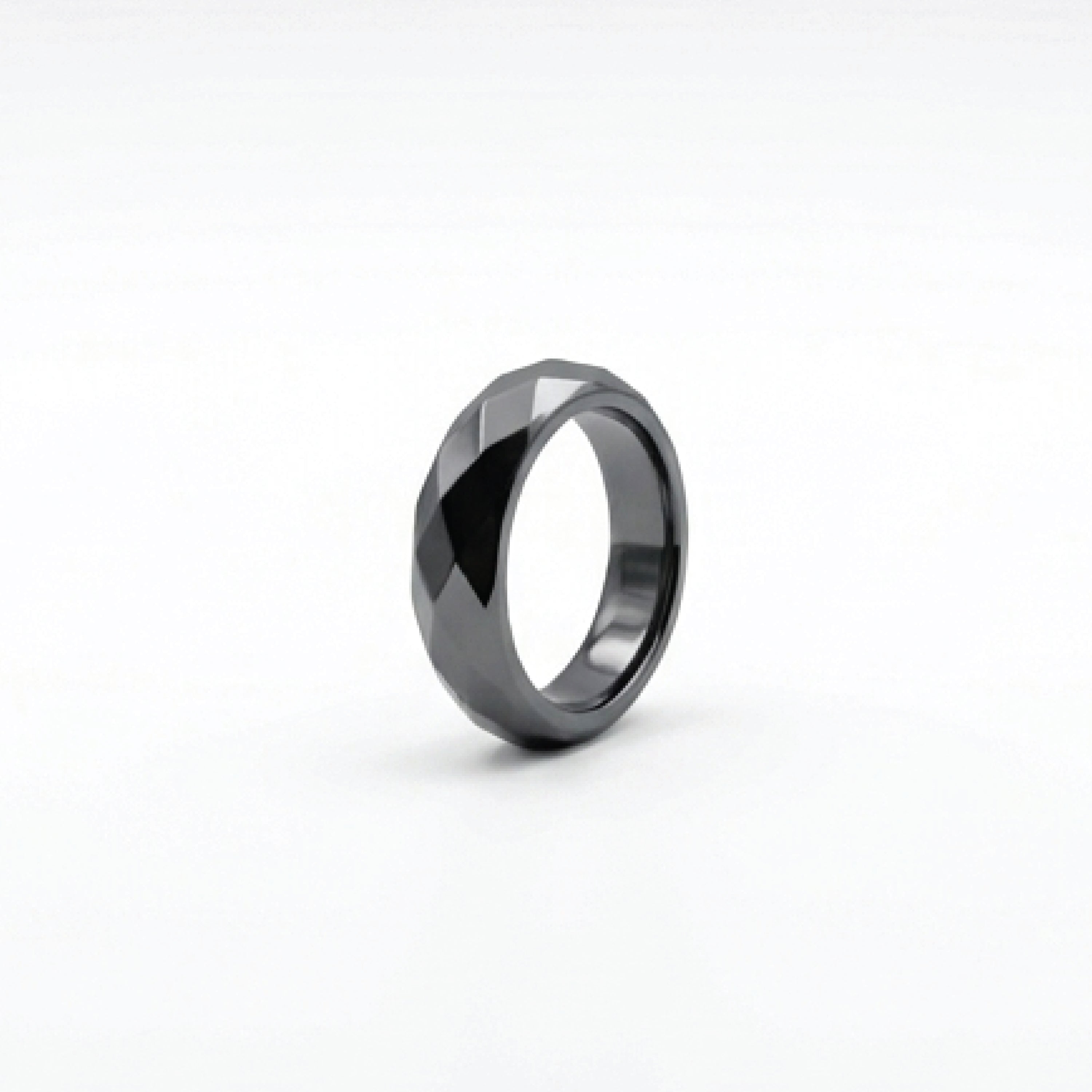 Black Hematite Magnetic Ring