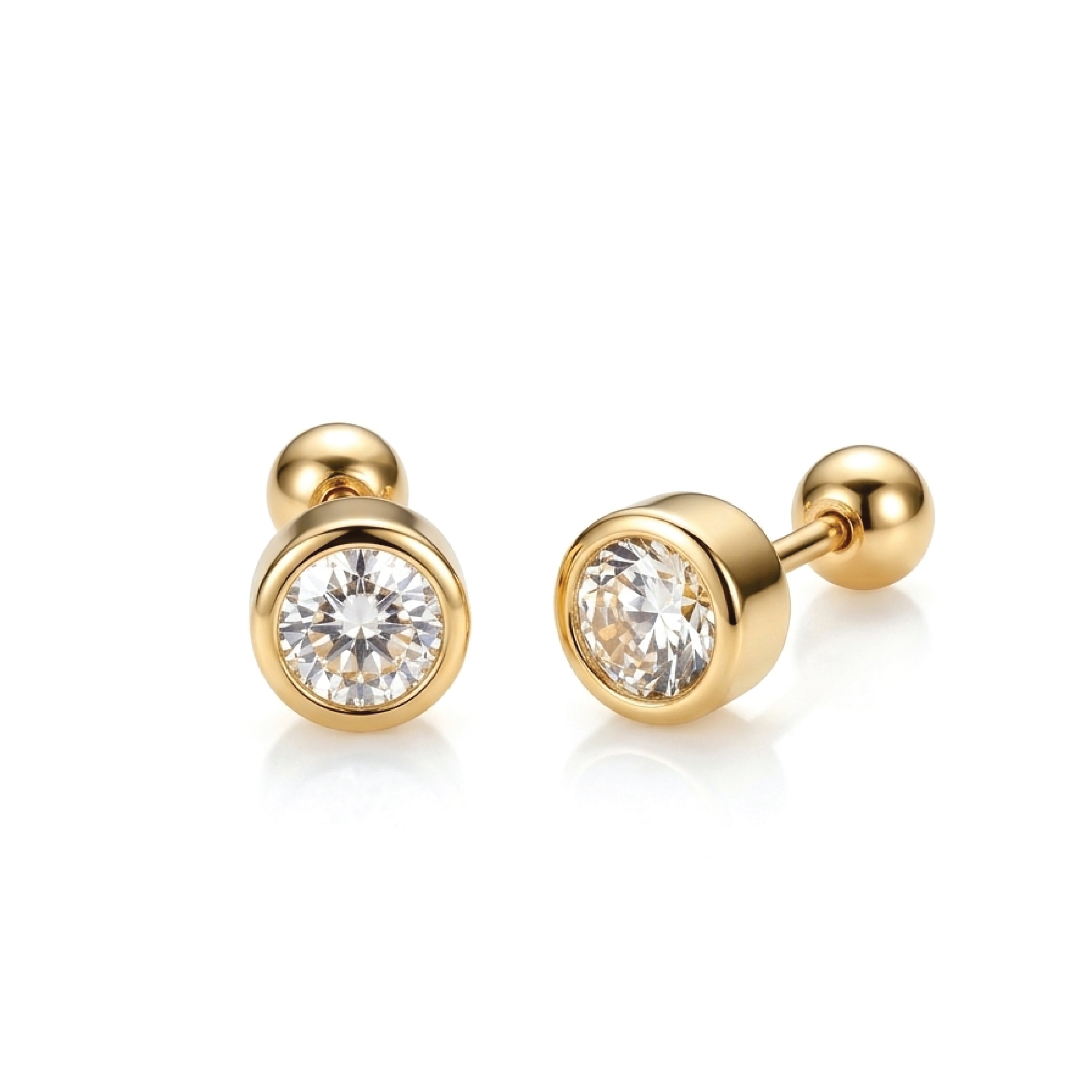 Diamond Flat Back Stud Cartilage Earring