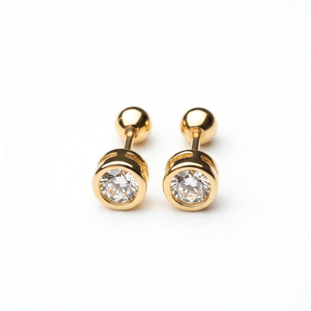 Diamond Flat Back Stud Cartilage Earring