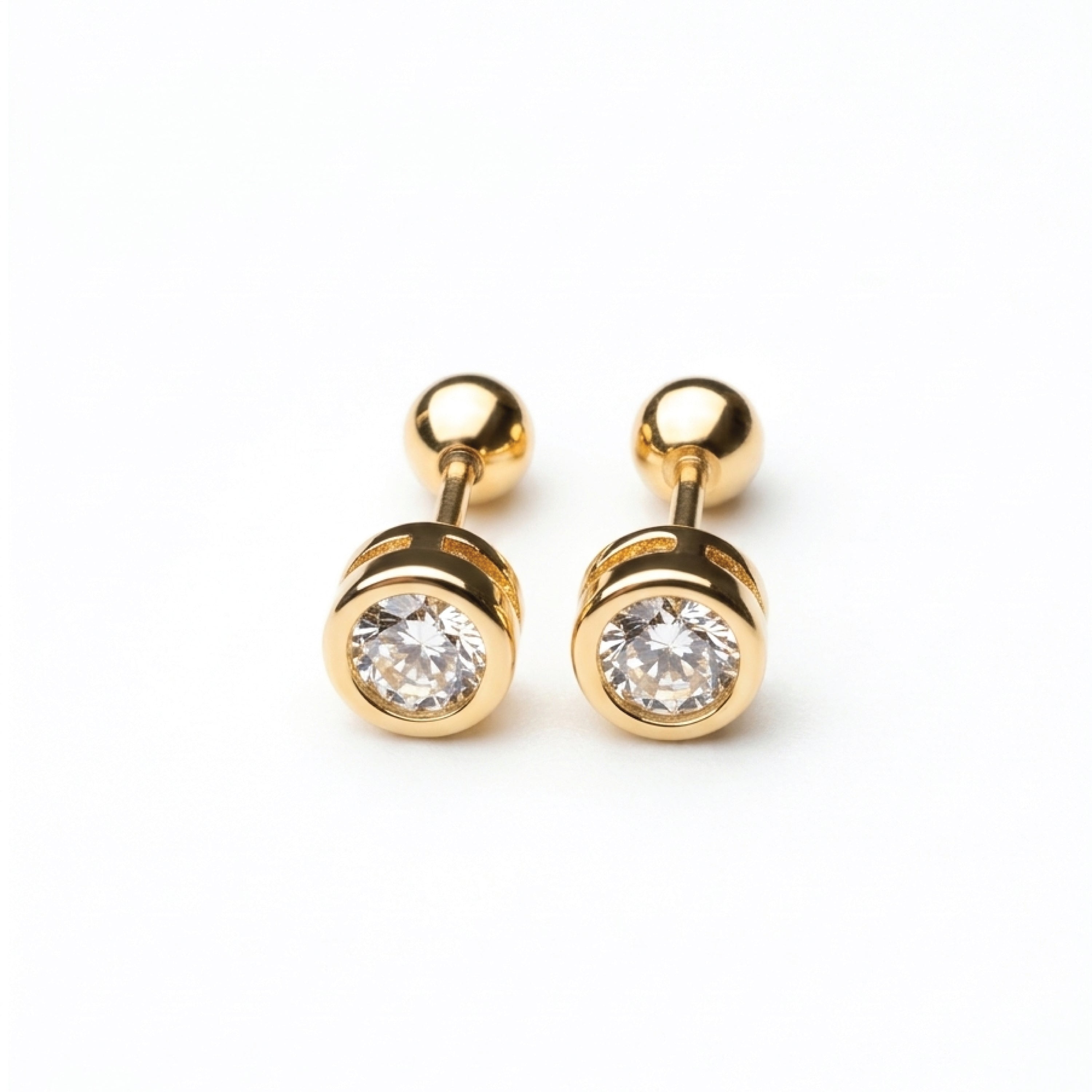 Diamond Flat Back Stud Cartilage Earring