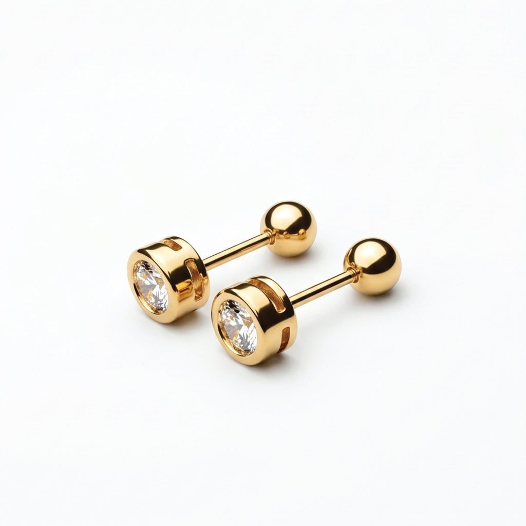 Diamond Flat Back Stud Cartilage Earring