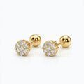 Mini Flower Stone Tragus Silver Earring