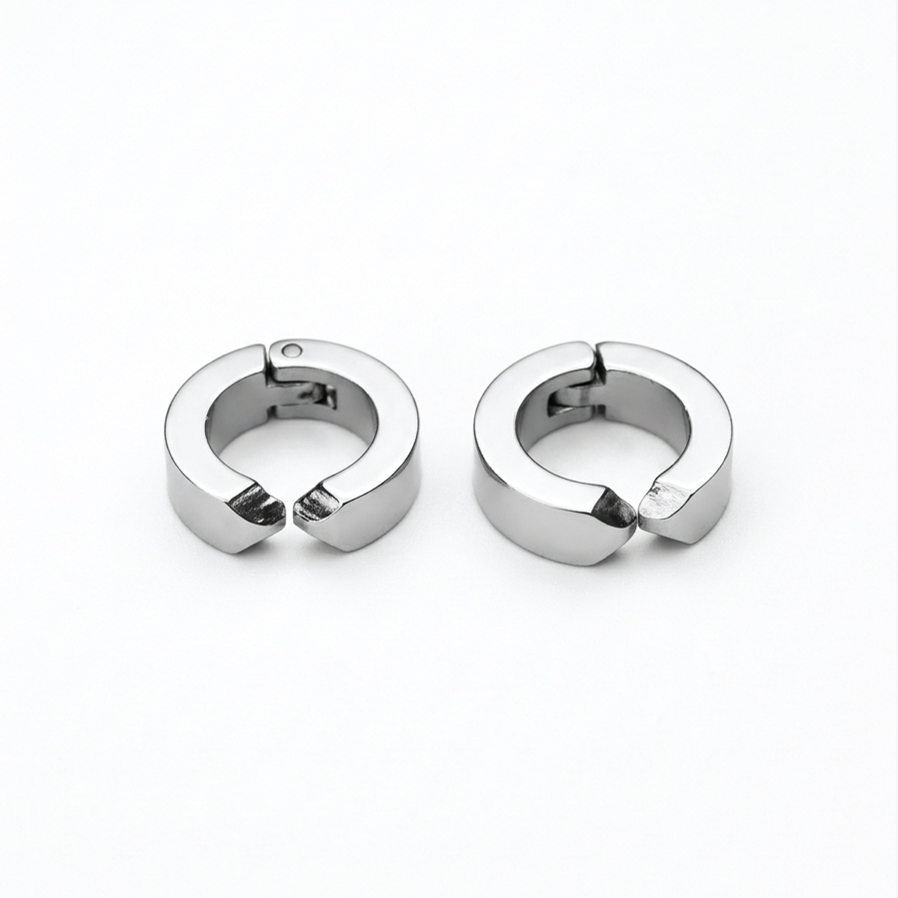 Silver Non-Piercing Earrings For Men