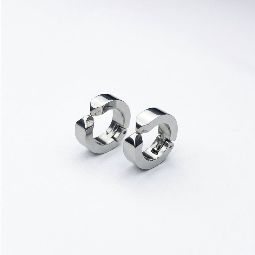Silver Non-Piercing Earrings For Men