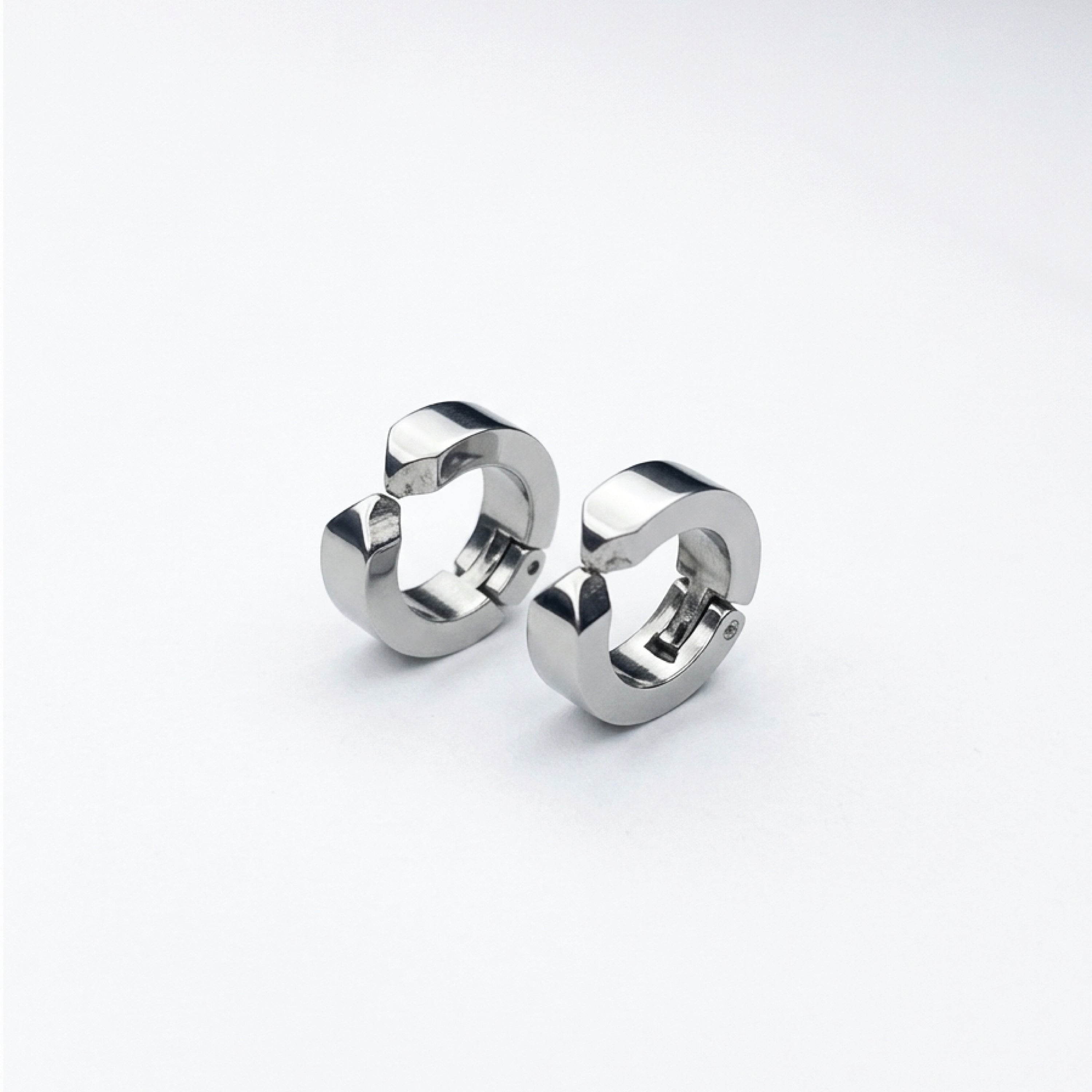 Silver Non-Piercing Earrings For Men
