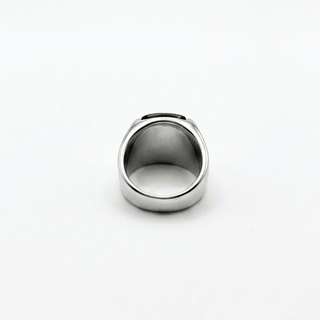 Onyx Square Sterling Ring