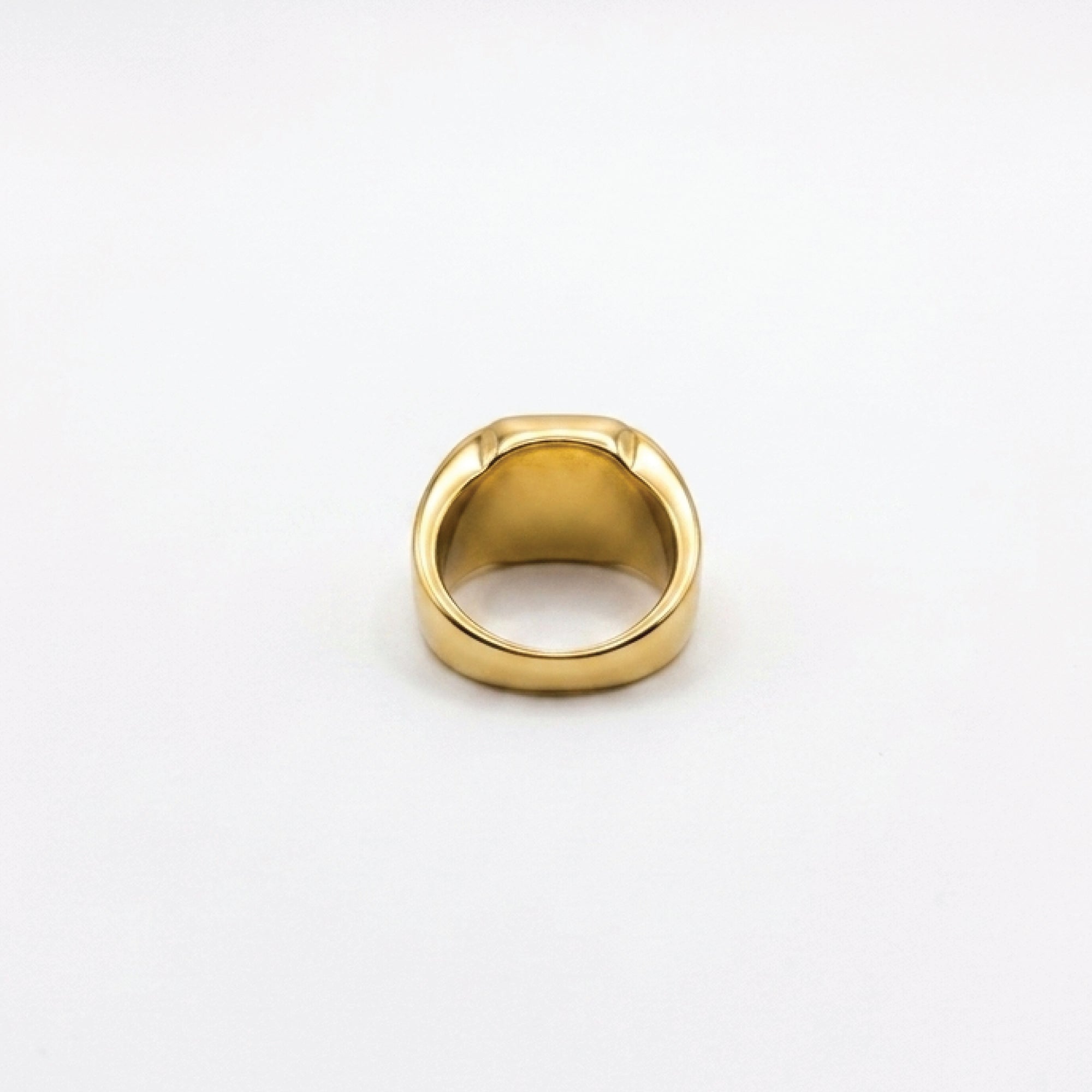 Rhodium plated black onyx ring