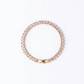 Tennis braclet pink oval crystal 3mm